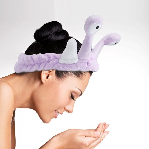 🔥Face Wash Headband Hairband with Palm & Snail Coral Fleece Cartoon Cute NIP🔥 - Picture 4 of 4